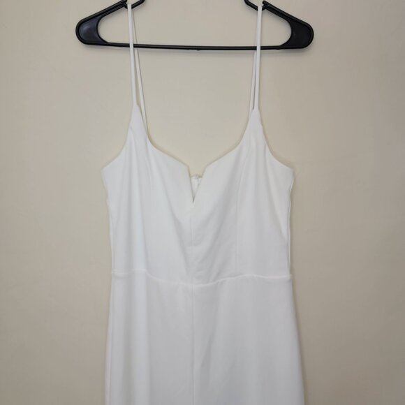 Lulus Cheers to Chic Ivory Sleeveless Jumpsuit Wide Leg Stretchy, Size L - Picture 5 of 8